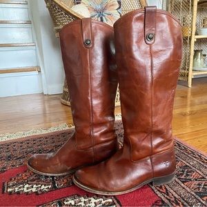 Frye Melissa Button Tall Riding Boots Extended Calf Size 9.5